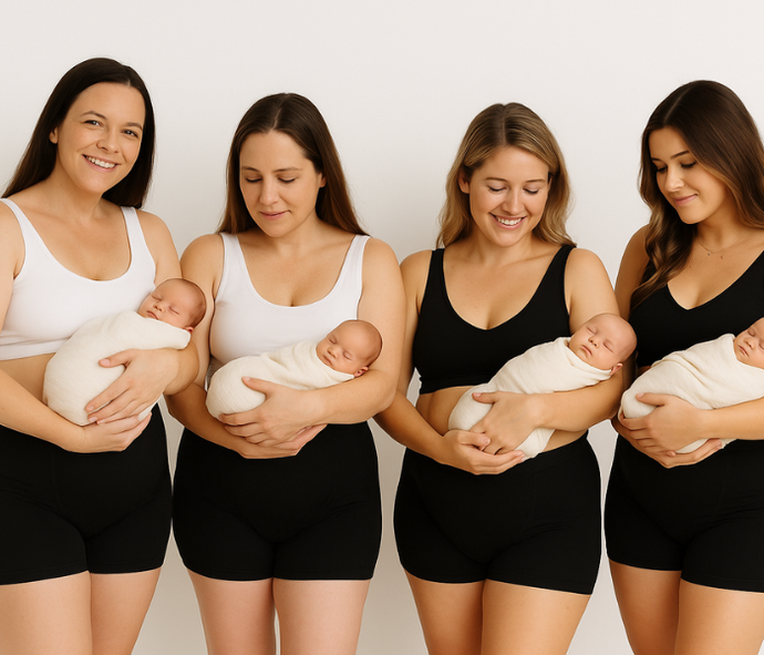 High-Waisted Postpartum Recovery Shorts - Holds Up to 3 Tampons!