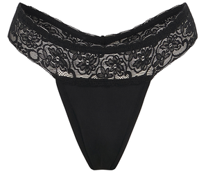 Fits Everyone! Leakproof G-String Underwear Black
