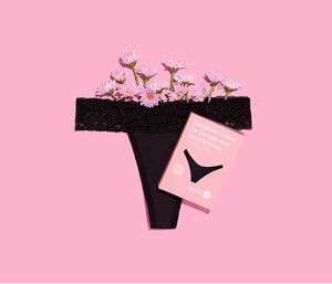 Fits Everyone! Leakproof G-String Underwear Black